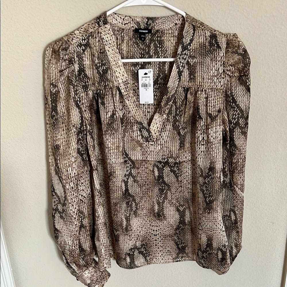 Express Animal Print Blouse NWT